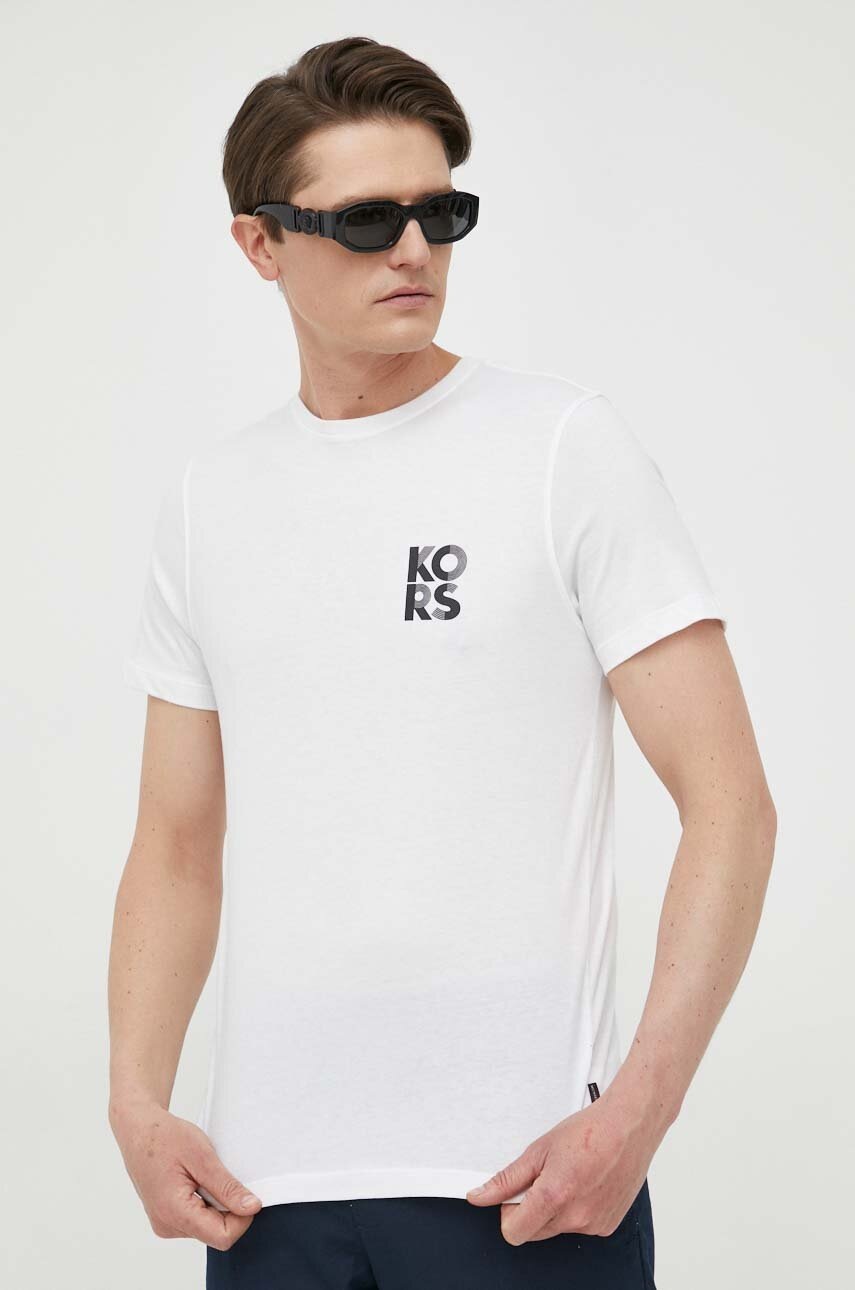 

Бавовняна футболка Michael Kors колір білий з принтом