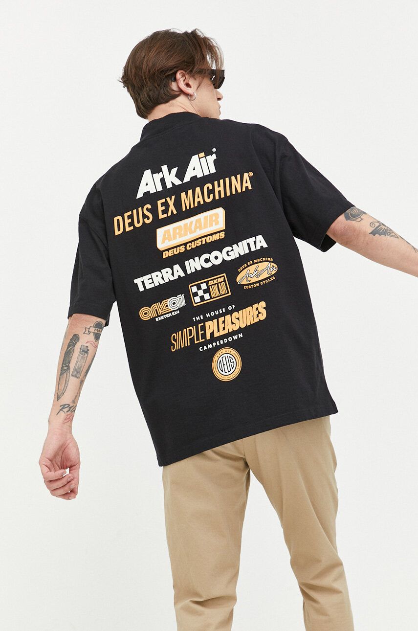 Deus Ex Machina tricou din bumbac culoarea negru, cu imprimeu