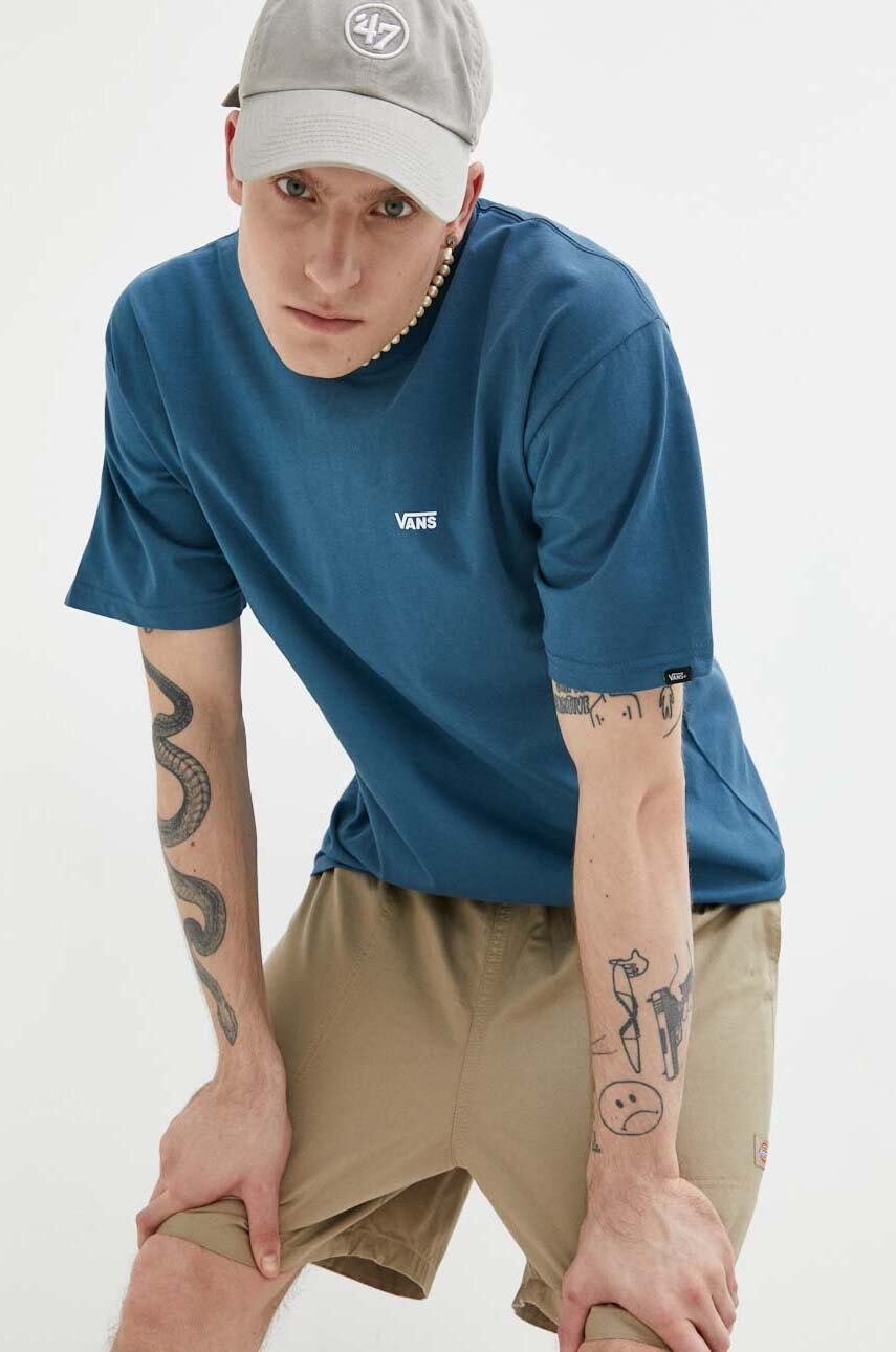

Хлопковая футболка Vans однотонный
