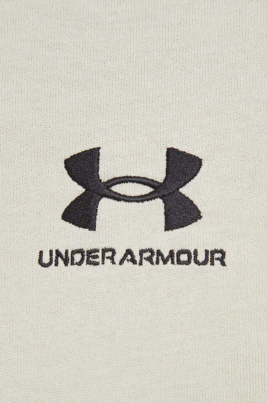 Μπλουζάκι προπόνησης Under Armour Logo Embroidered χρώμα: μπεζ φωτογραφία