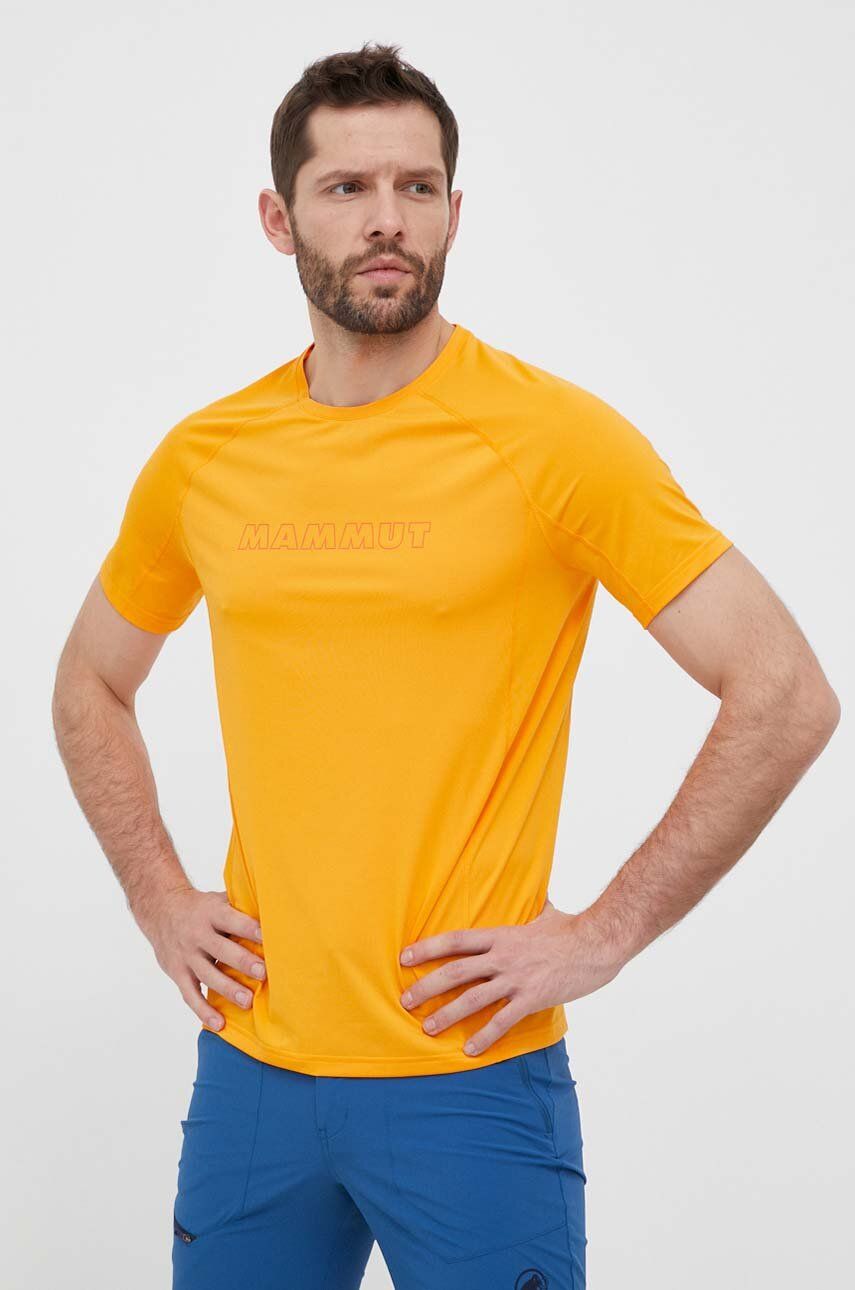 Mammut tricou sport Selun FL culoarea portocaliu, cu imprimeu