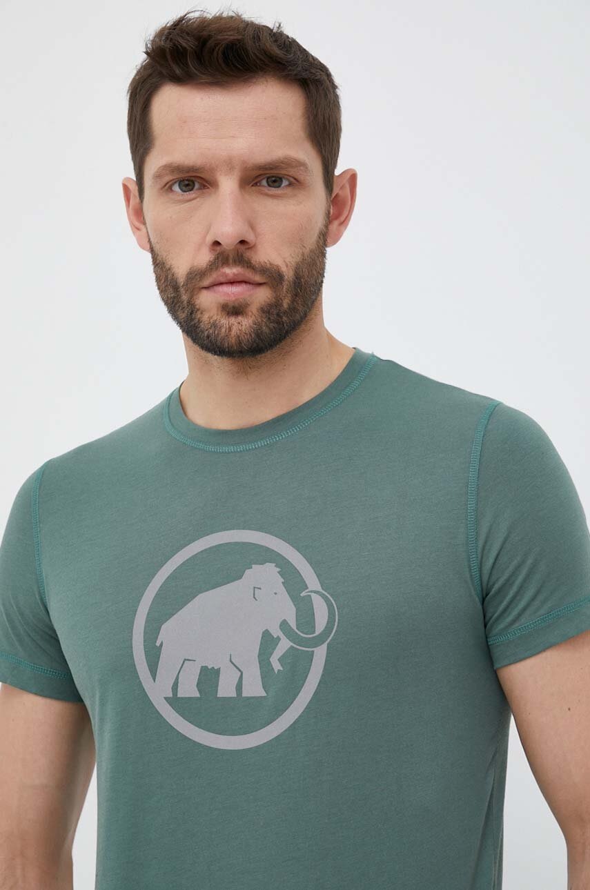 

Спортивная футболка Mammut Core Reflective цвет зелёный с принтом