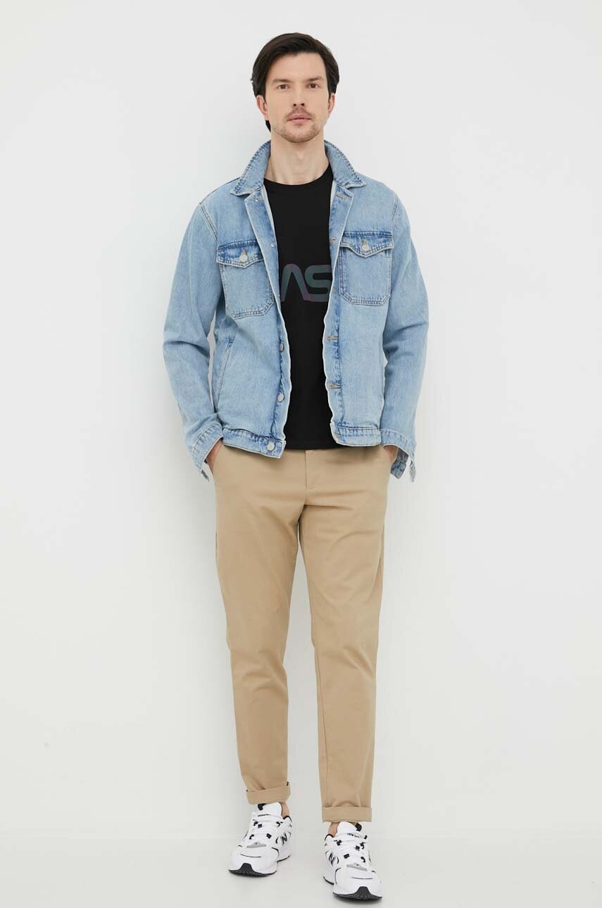 Βαμβακερό μπλουζάκι Alpha Industries χρώμα μαύρο 178501RR.03 φωτογραφία