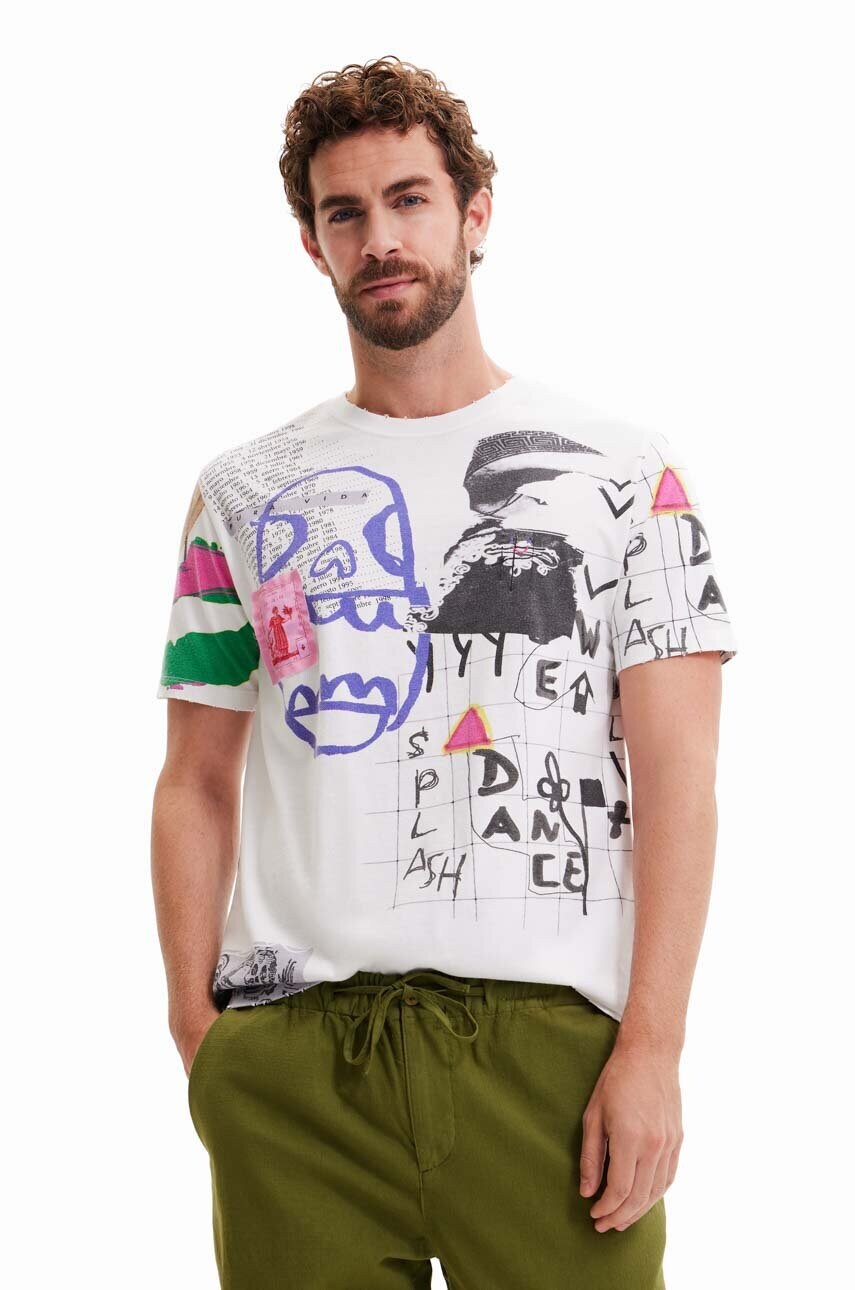 Desigual tricou din bumbac modelator