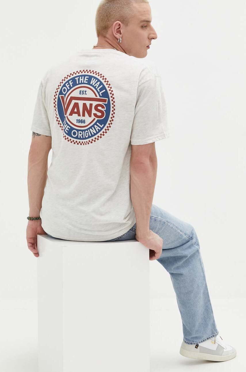 

Тениска Vans в сиво с принт, Сив