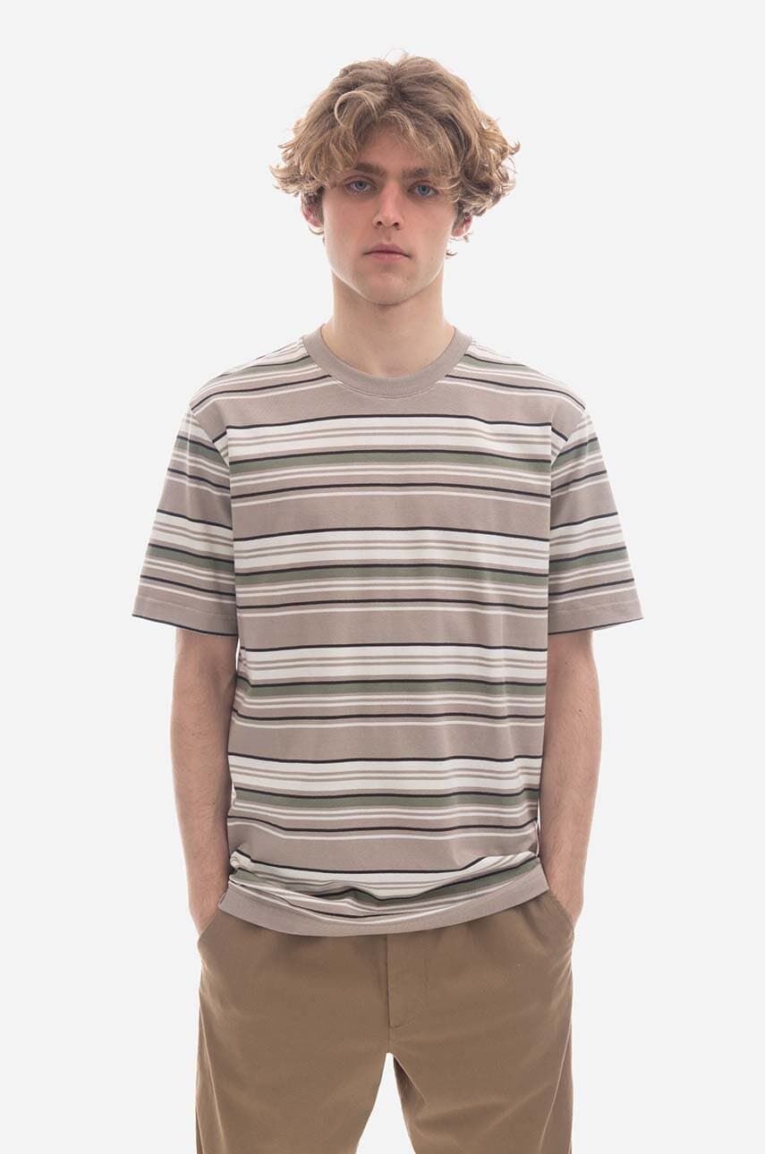 Norse Projects tricou din bumbac culoarea bej, cu model N01.0633.0920-0920 Norse Projects tricou din bumbac culoarea bej, cu model N01.0633.0920-0920