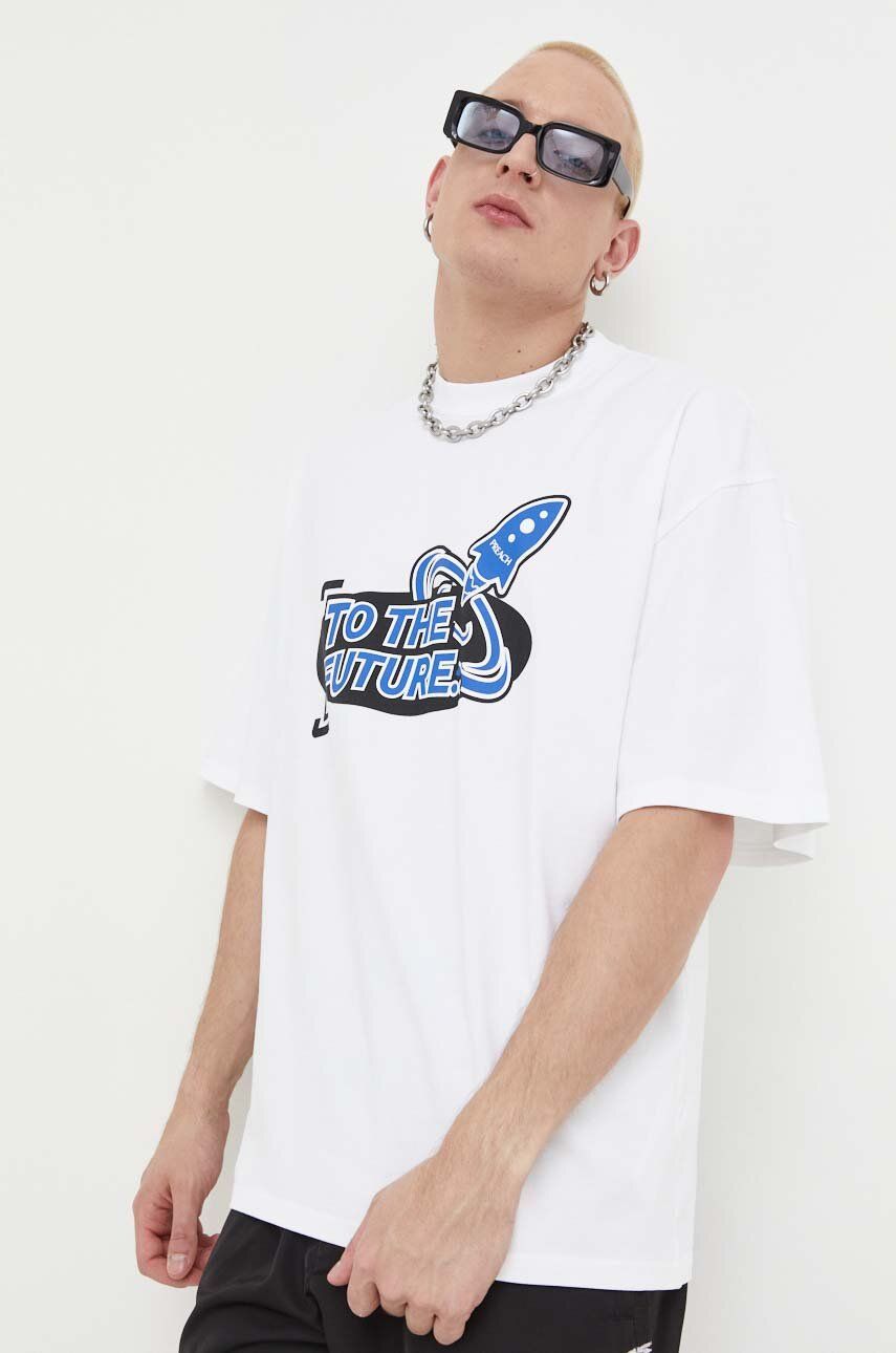 E-shop Bavlněné tričko Preach bílá barva, s potiskem