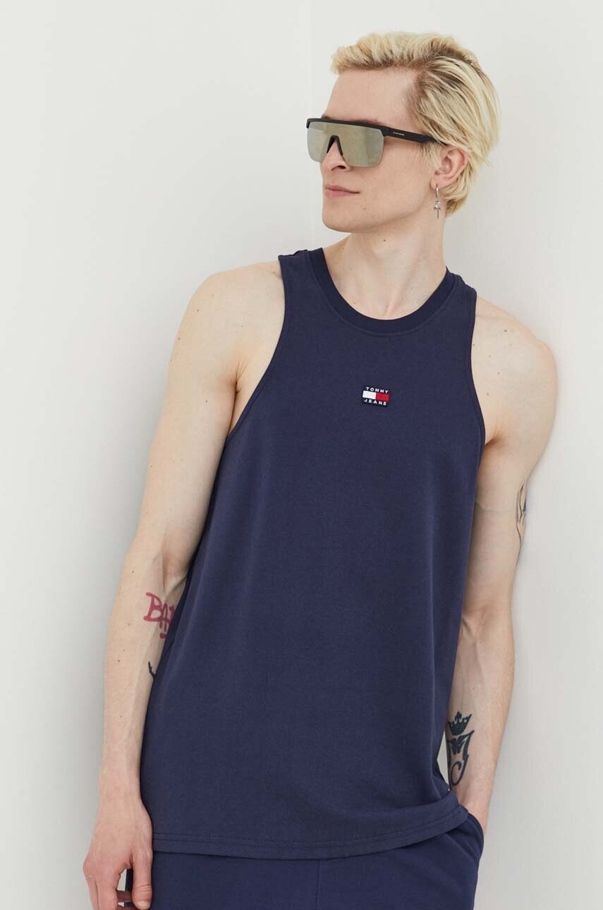 

Хлопковая футболка Tommy Jeans цвет синий