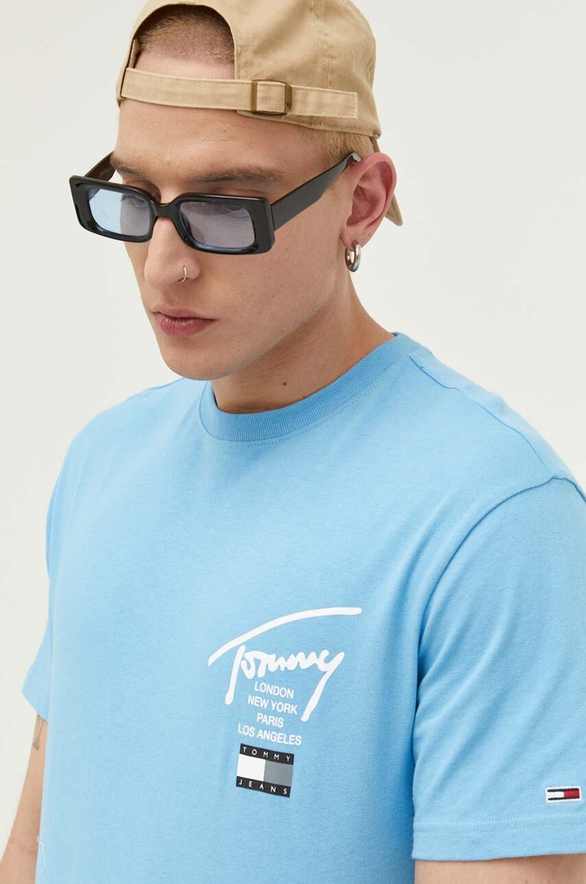 

Хлопковая футболка Tommy Jeans с принтом