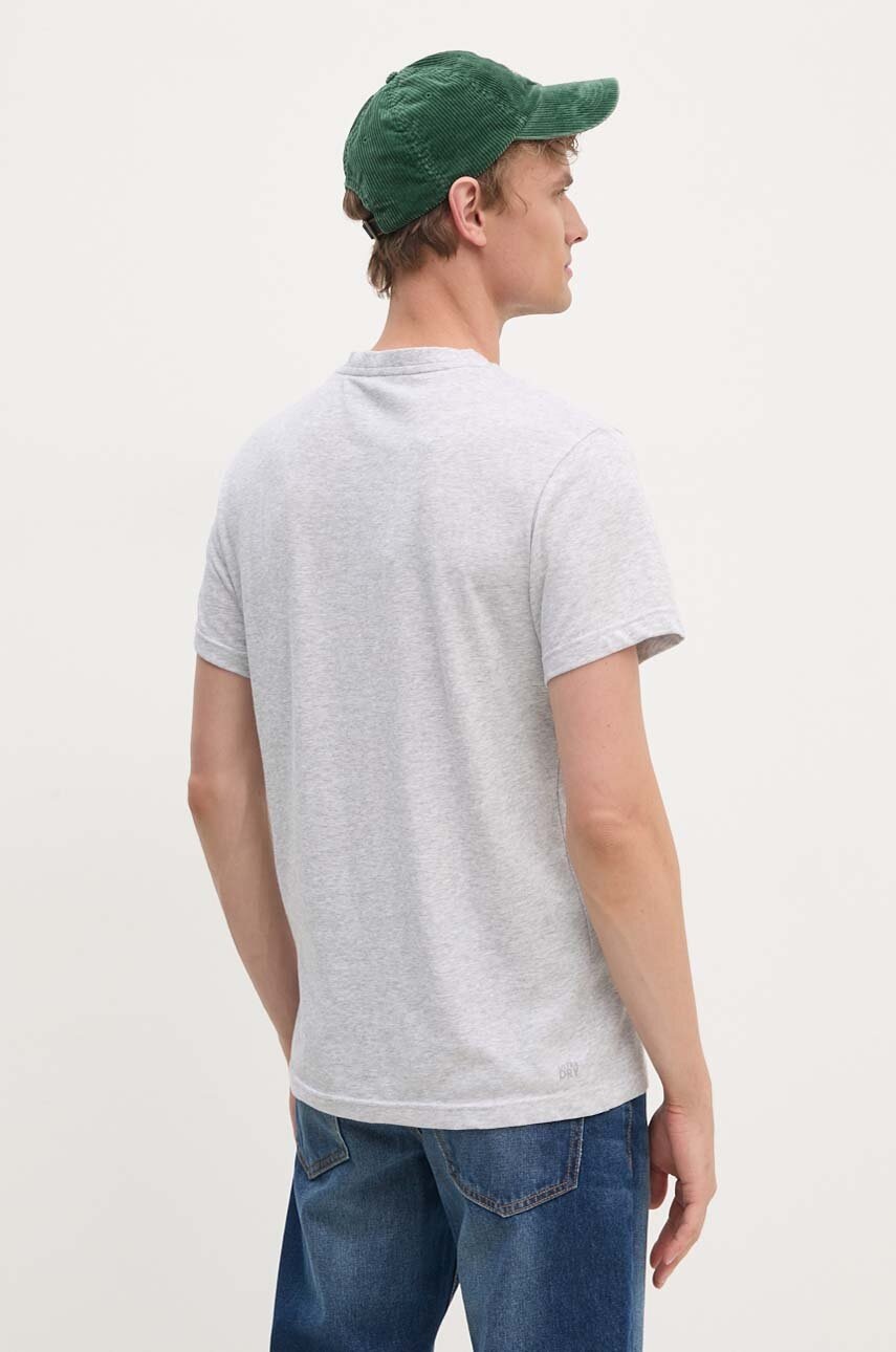 Футболка Lacoste Koszulka Lacoste Tee-shirt TH2042 MNC чоловіча колір сірий з принтом 