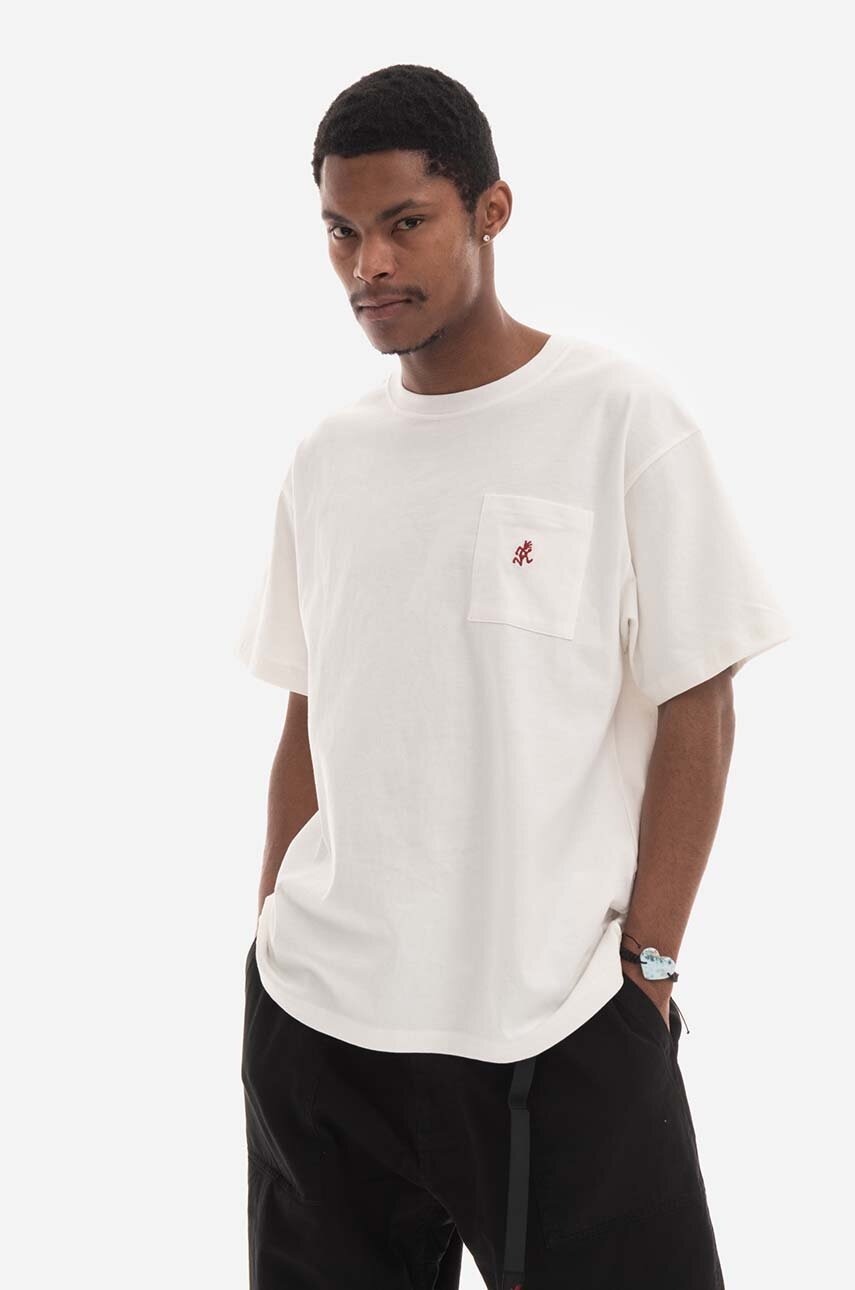 

Хлопковая футболка Gramicci One Point Tee цвет белый однотонная G301.OGJ-White