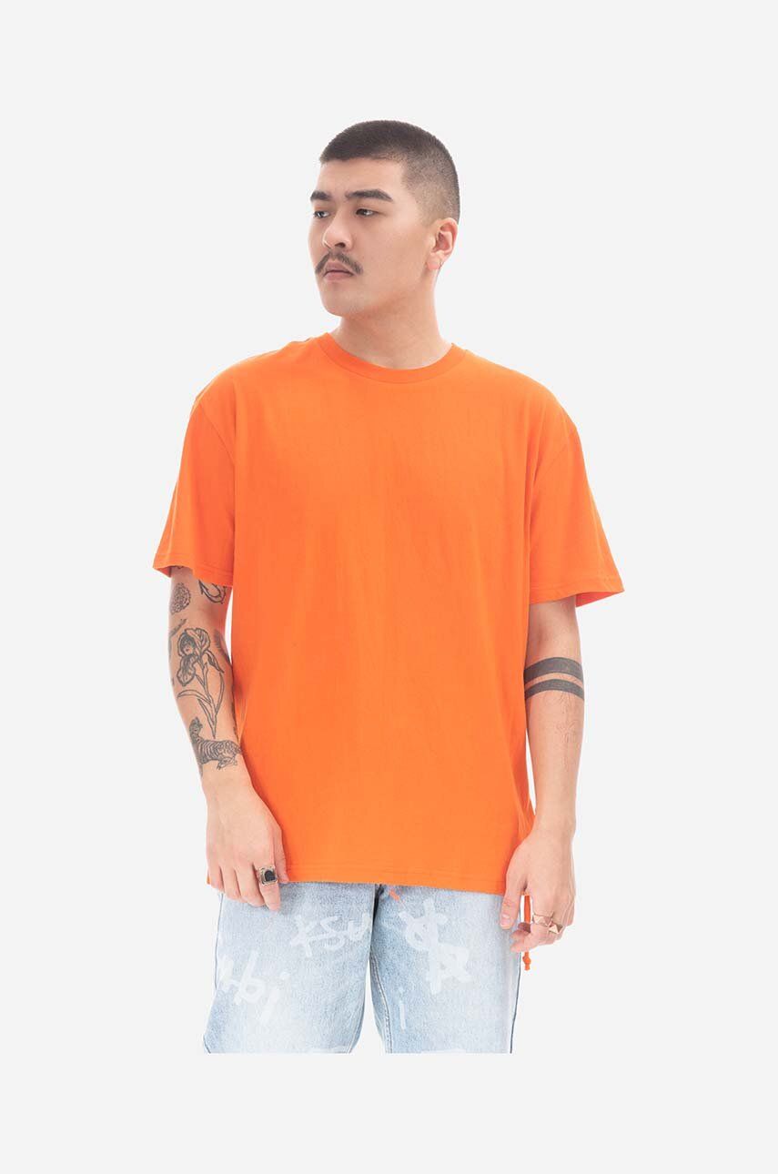 KSUBI tricou din bumbac culoarea portocaliu, neted MPS23TE025-ORANGE