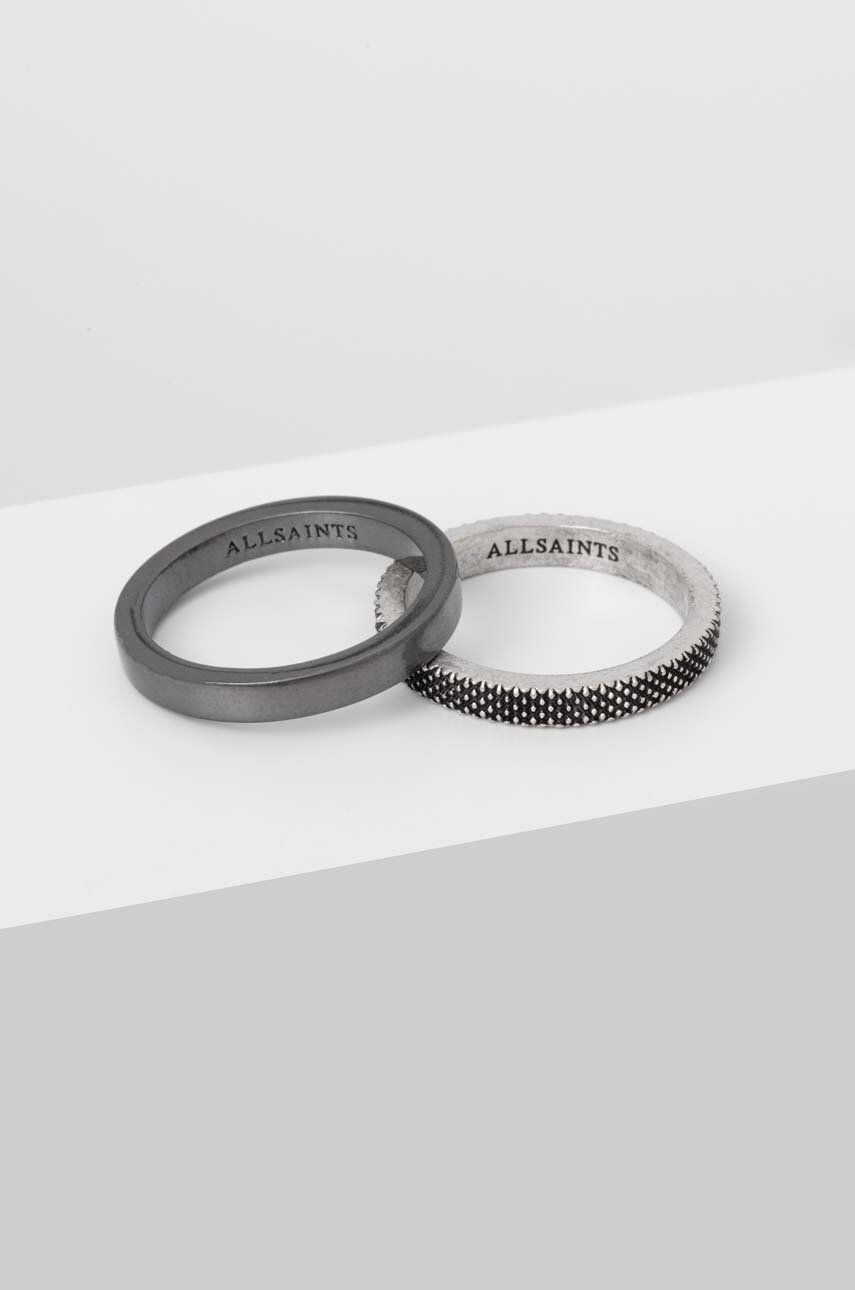 Levně Stříbrný prsten AllSaints 2-pack
