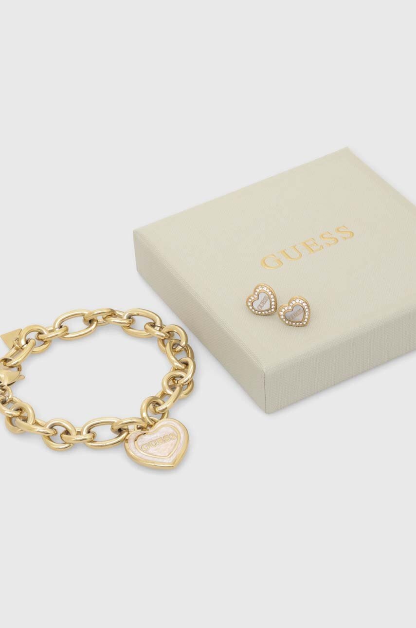 

Гривна и обици Guess, Злато