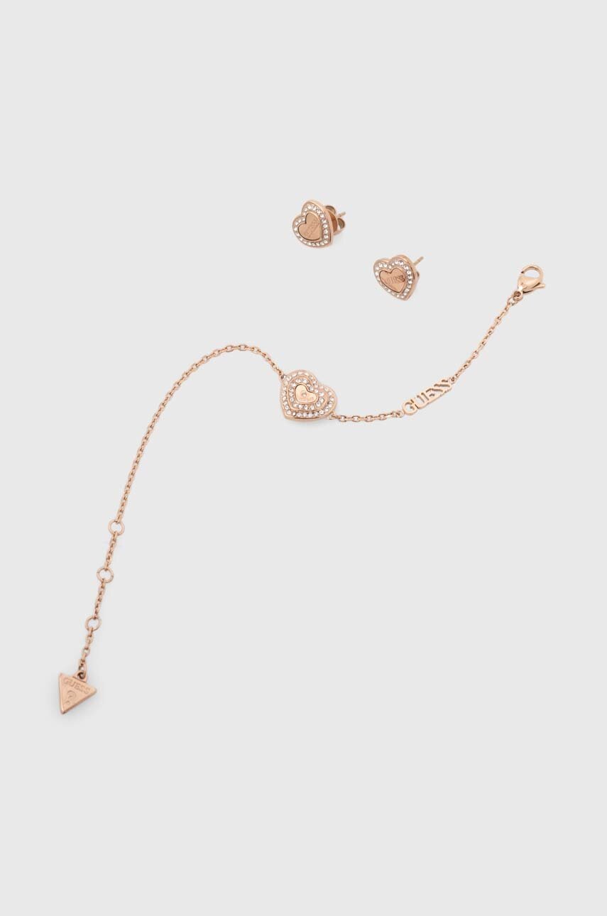 

Гривна и обици Guess, Злато