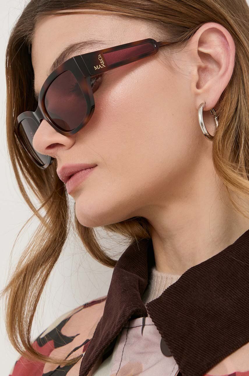 MAX&Co. ochelari de soare femei, culoarea maro