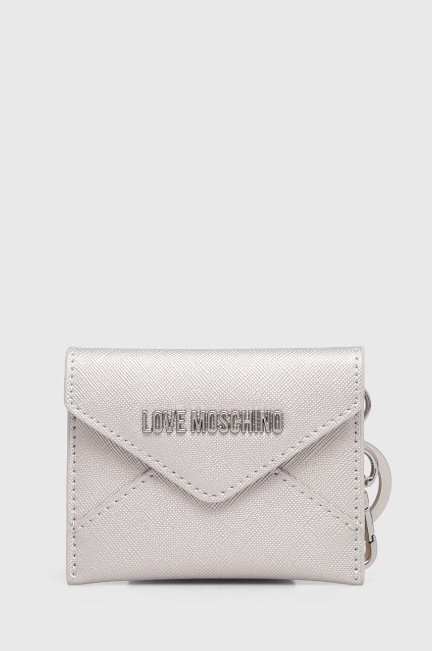 Love Moschino portofel femei, culoarea argintiu