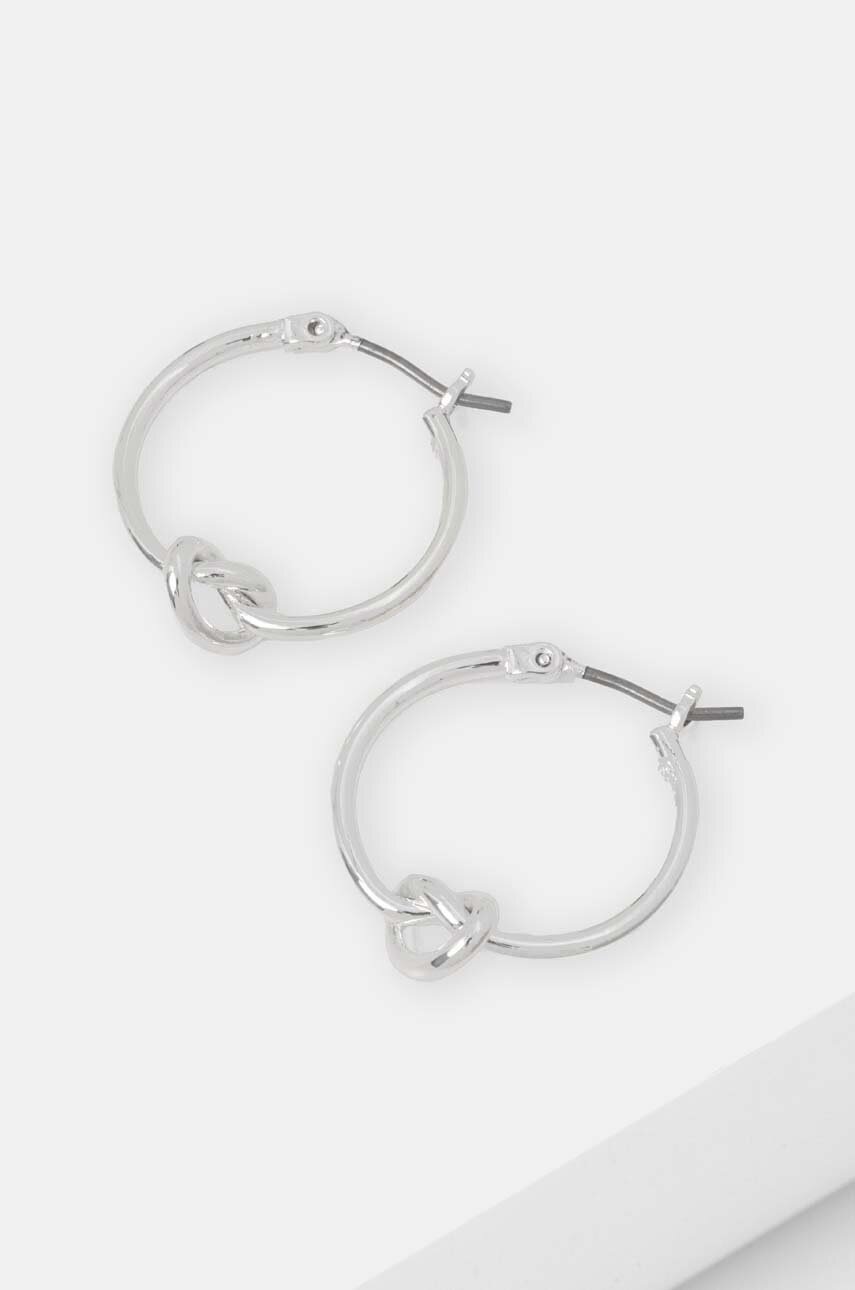 

Обици Dkny PE KNOT HOOP 04G00547, Сребърен