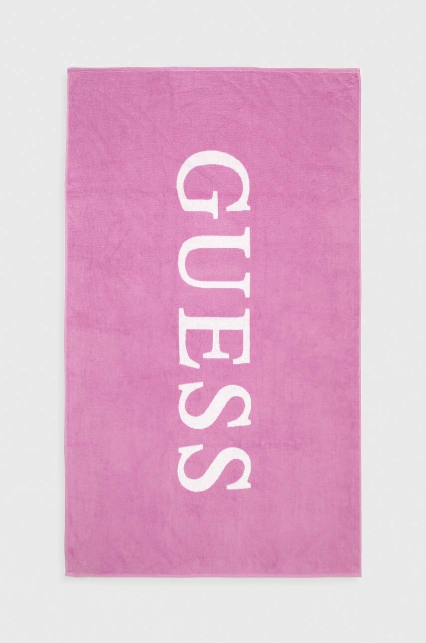 

Памучна кърпа Guess в лилаво E4GZ04 SG00P, Виолетов