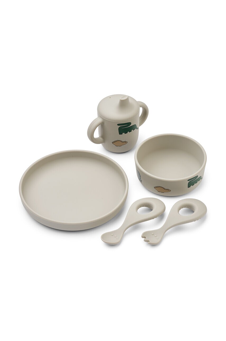 

Бебешки комплект Liewood Ryle Printed Tableware Set, Бежов