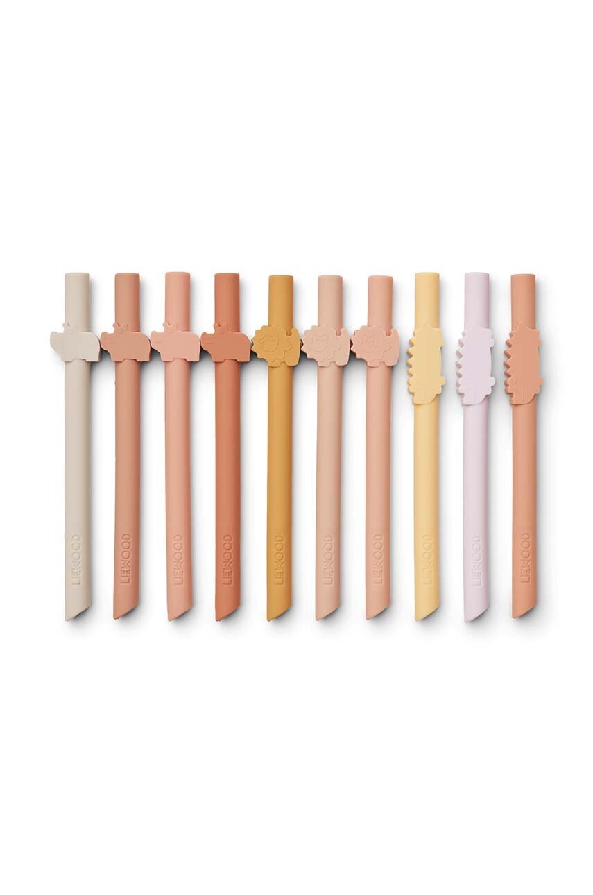 

Сламки Liewood Badu straw 10-pack (10 броя) LW14194, Бежов