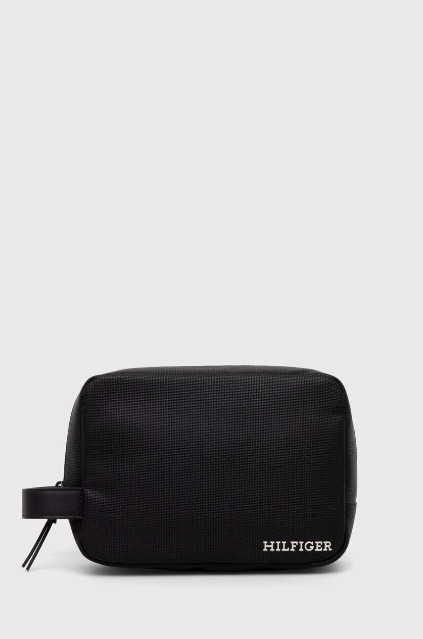 Levně Kosmetická taška Tommy Hilfiger černá barva, AM0AM11839