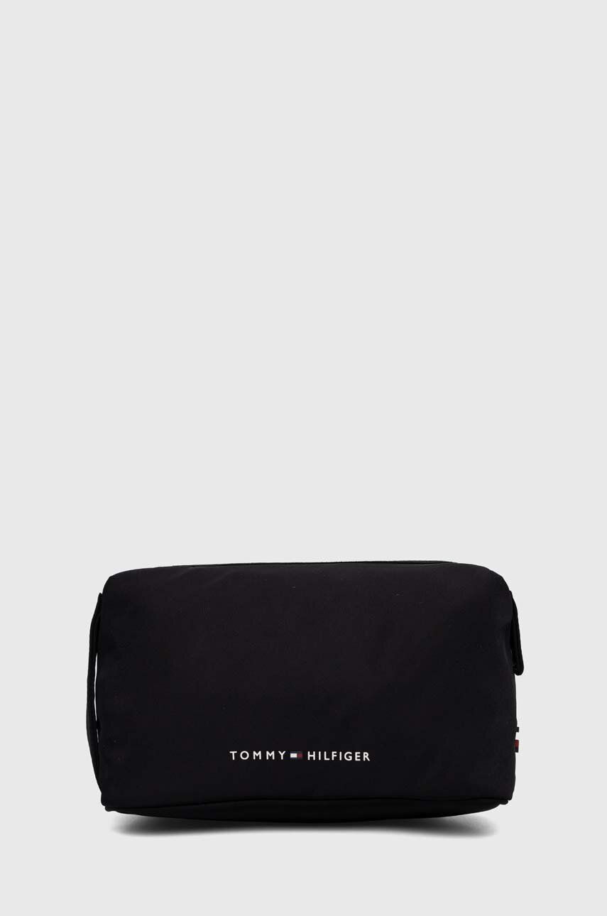 Levně Kosmetická taška Tommy Hilfiger černá barva, AM0AM11861
