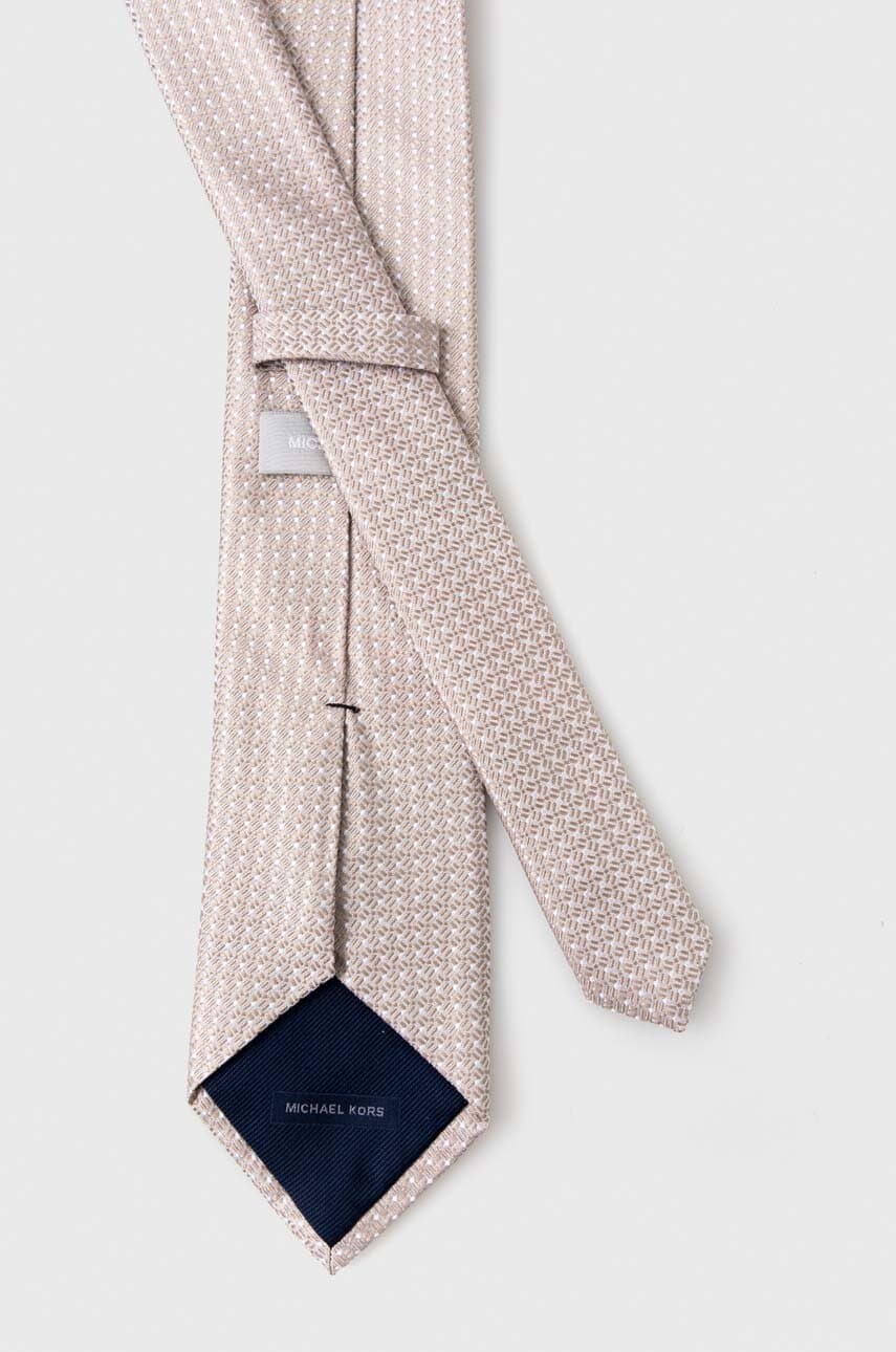 Michael Kors cravata de matase culoarea bej Michael Kors cravata de matase culoarea bej