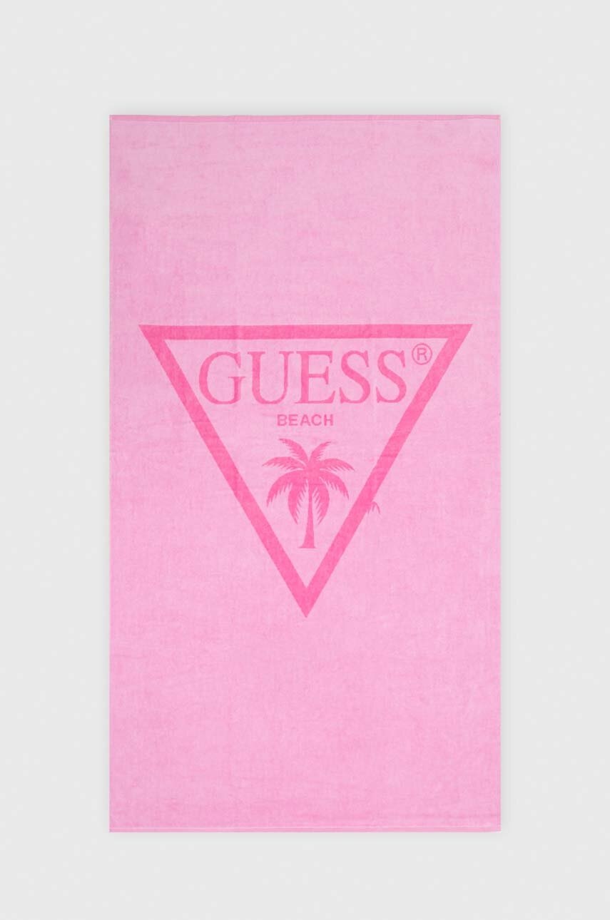 

Памучна кърпа Guess в розово E4GZ03 SG00L, Розов