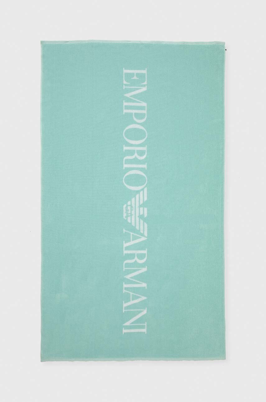 Emporio Armani Underwear prosop din bumbac culoarea turcoaz