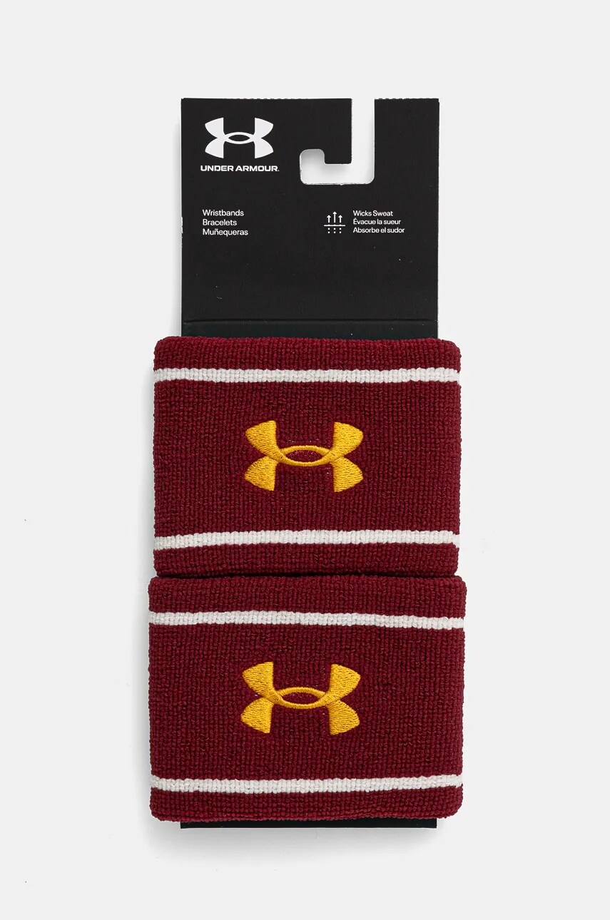 Under Armour brățări 2-pack culoarea bordo, 1373119