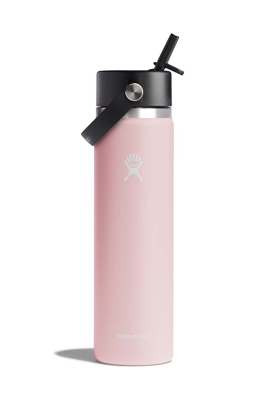 Hydro Flask sticla termica 24 Oz Wide Flex Straw Cap Trillium culoarea roz, W24BFS678
