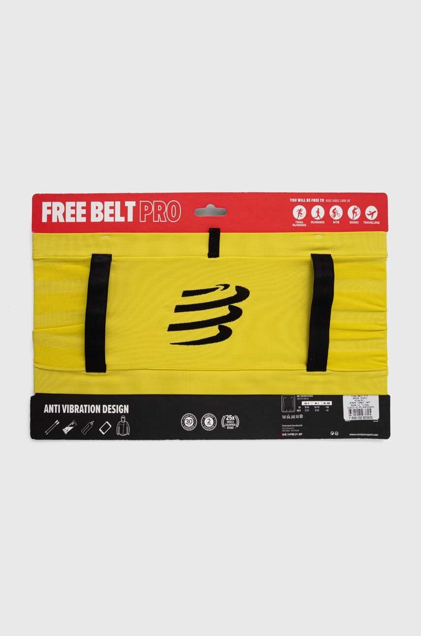 

Колан за бягане Compressport Free Belt Pro в жълто CU00011B, Жълт