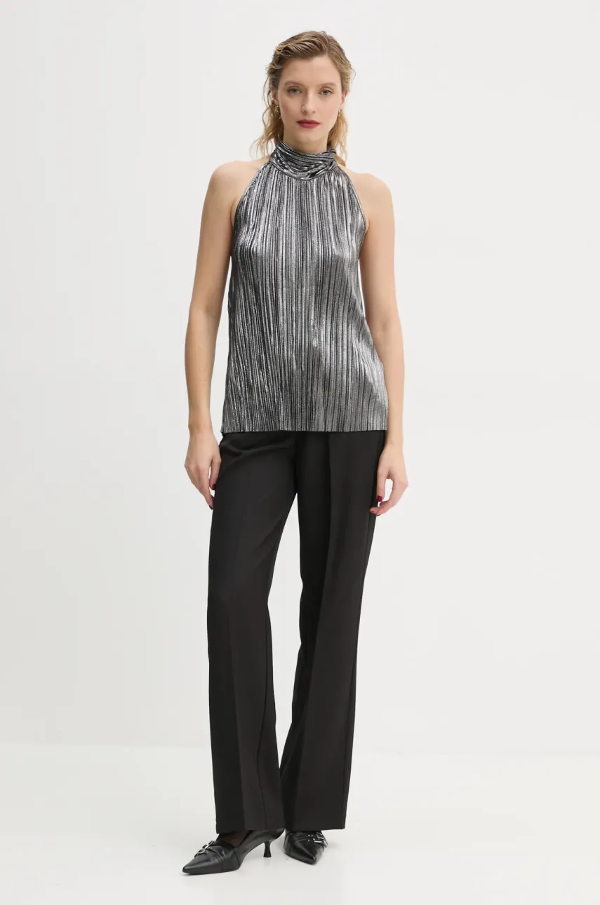 Блузка Bruuns Bazaar Groundberry Duro top женская цвет серебрянный однотонная BBW3706 Блузка Bruuns Bazaar Groundberry Duro top женская цвет серебрянный однотонная BBW3706