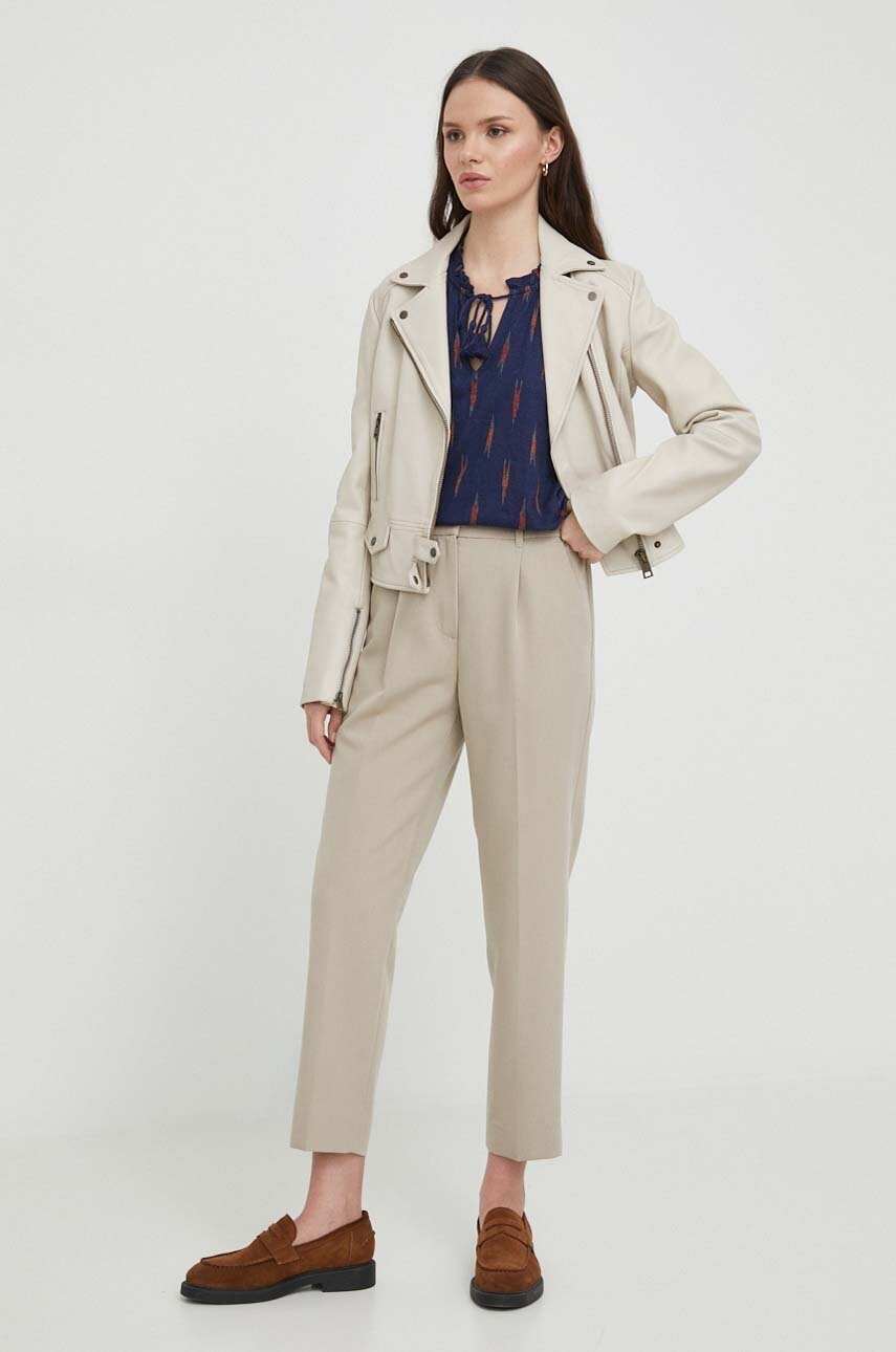 Λευκό μπλουζάκι Lauren Ralph Lauren χρώμα: ναυτικό μπλε φωτογραφία