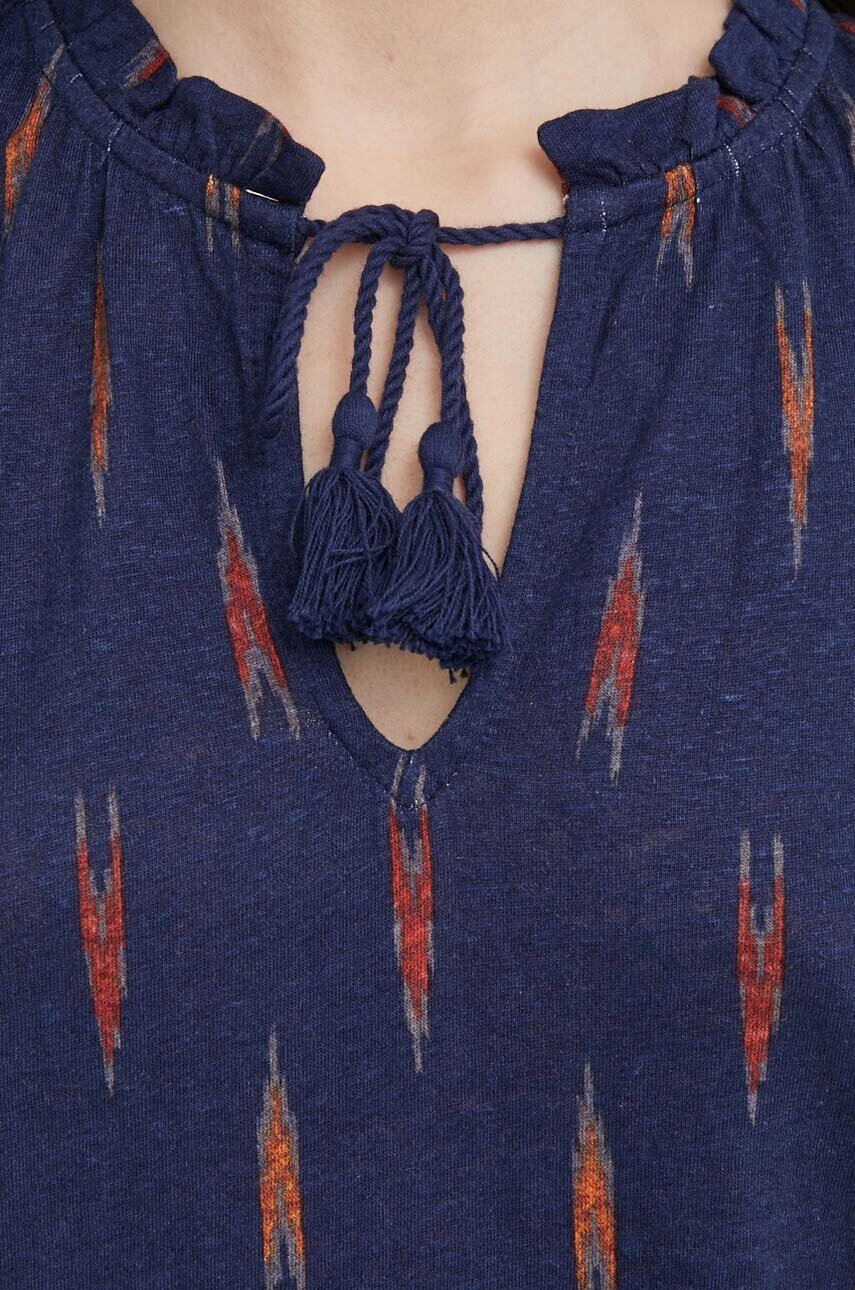 Λευκό μπλουζάκι Lauren Ralph Lauren χρώμα: ναυτικό μπλε φωτογραφία