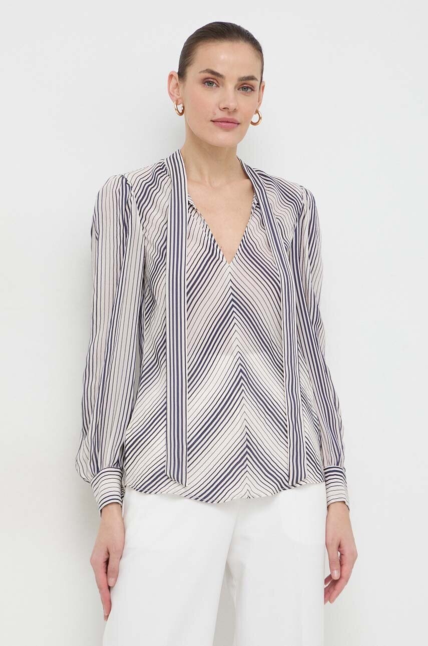 Levně Halenka Twinset dámská, tmavomodrá barva, vzorovaná