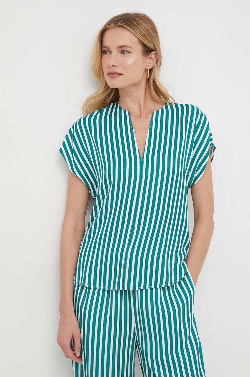 

Блуза Tommy Hilfiger в зелено с десен WW0WW41845, Зелен