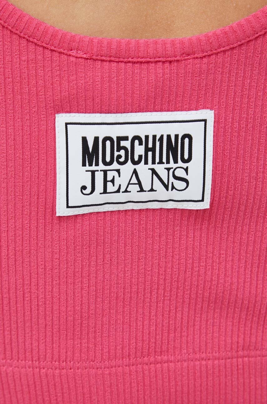 Топ Moschino Jeans жіночий колір рожевий 