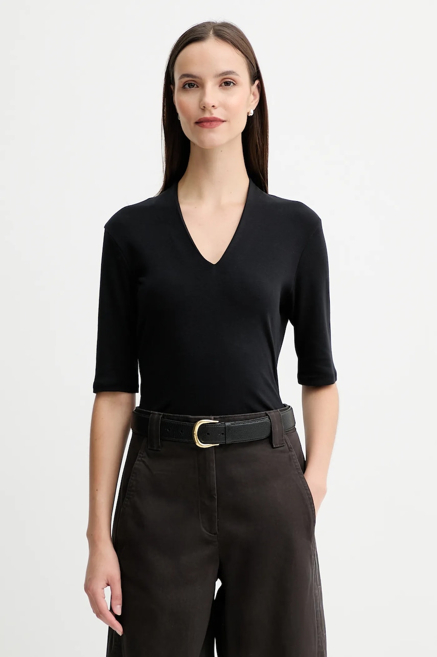 United Colors of Benetton tricou din bumbac culoarea negru, 3GA2D400U