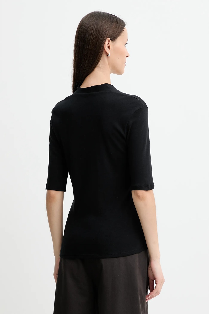 Хлопковая футболка United Colors of Benetton цвет чёрный 3GA2D400U