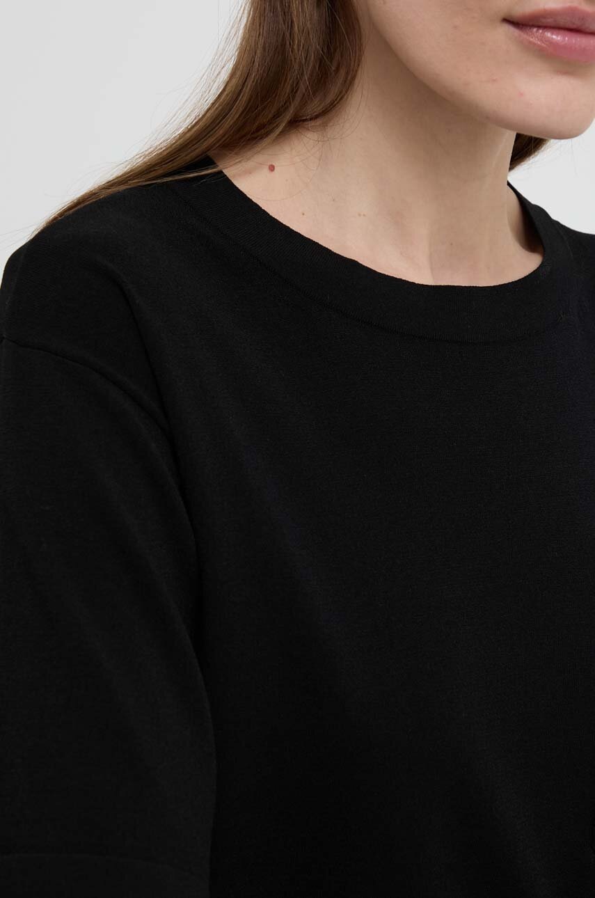 Μπλουζάκι Max Mara Leisure χρώμα: μαύρο φωτογραφία