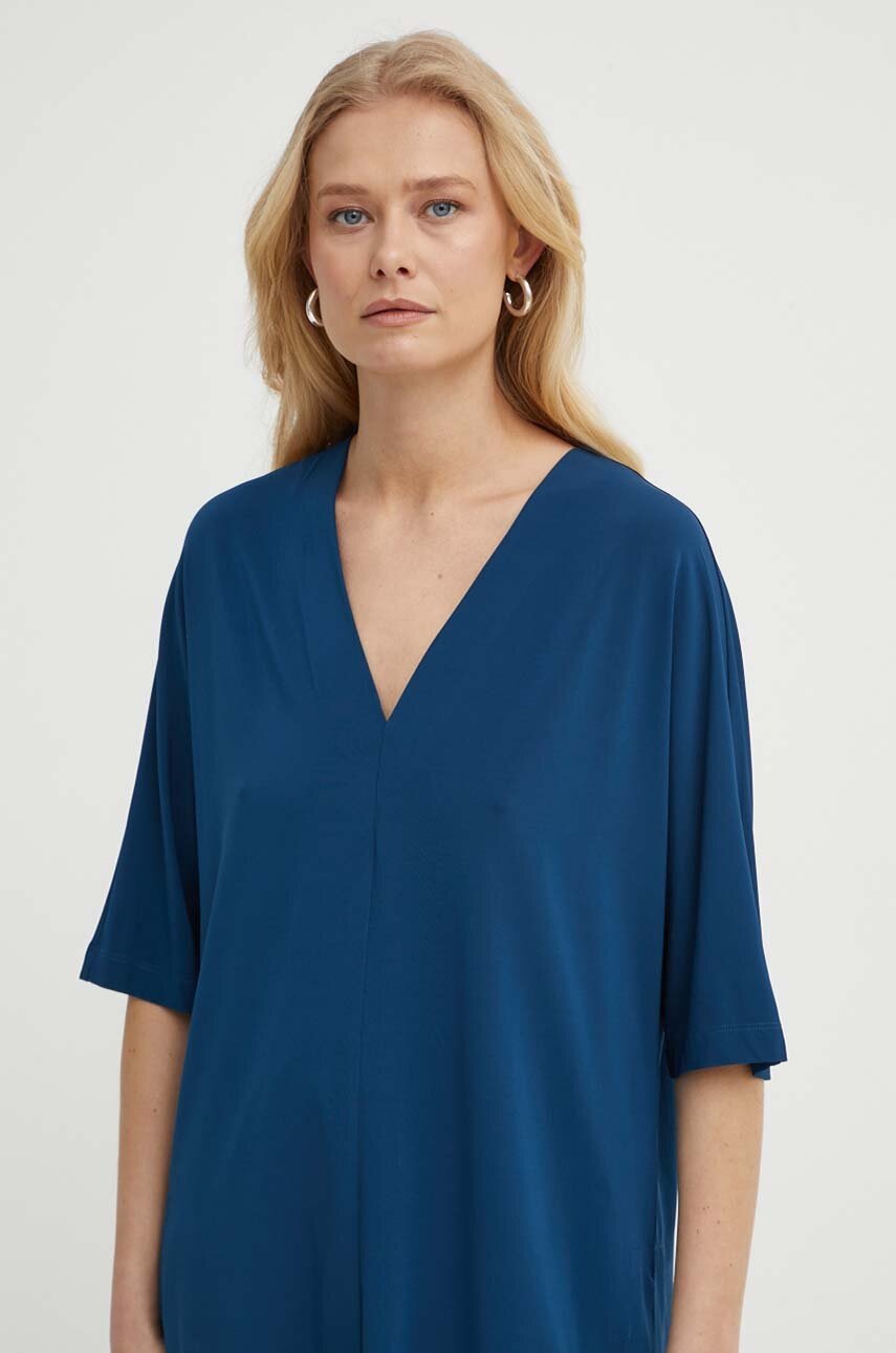 Μπλουζάκι Max Mara Leisure χρώμα: ναυτικό μπλε, 2416941068600 φωτογραφία