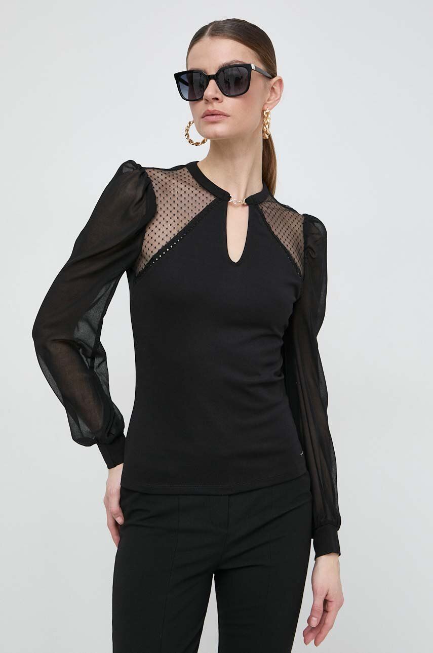 Morgan bluza femei, culoarea negru, neted - Shoppu.ro