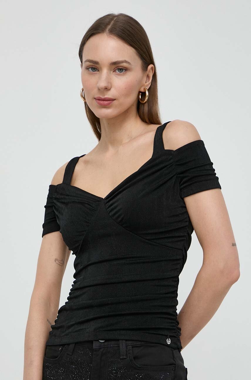 

Блуза Guess EMILY в черно с изчистен дизайн W4GP17 KBEM0, Черен