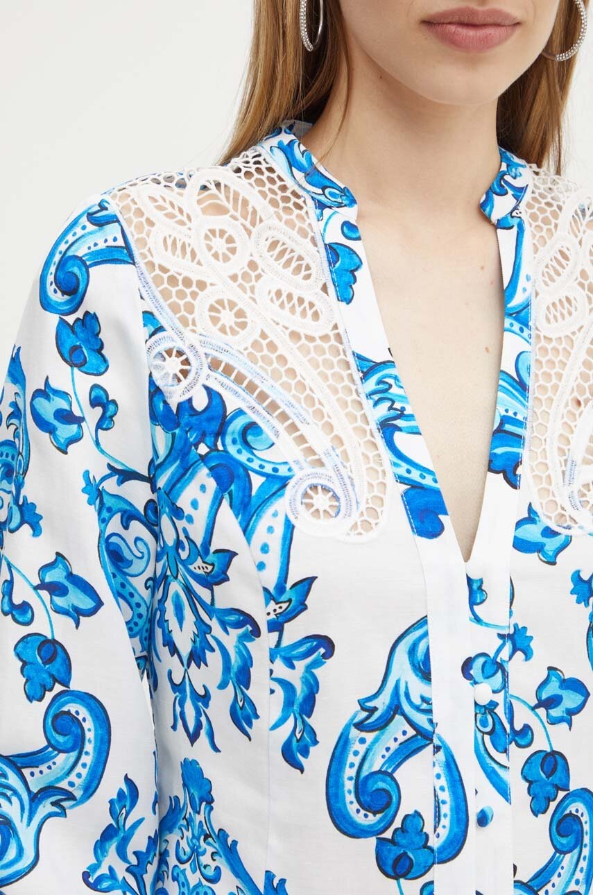 Πουκάμισο με μείγμα από λινό Marciano Guess BLUE NOTE 4GGH07 9708Z φωτογραφία