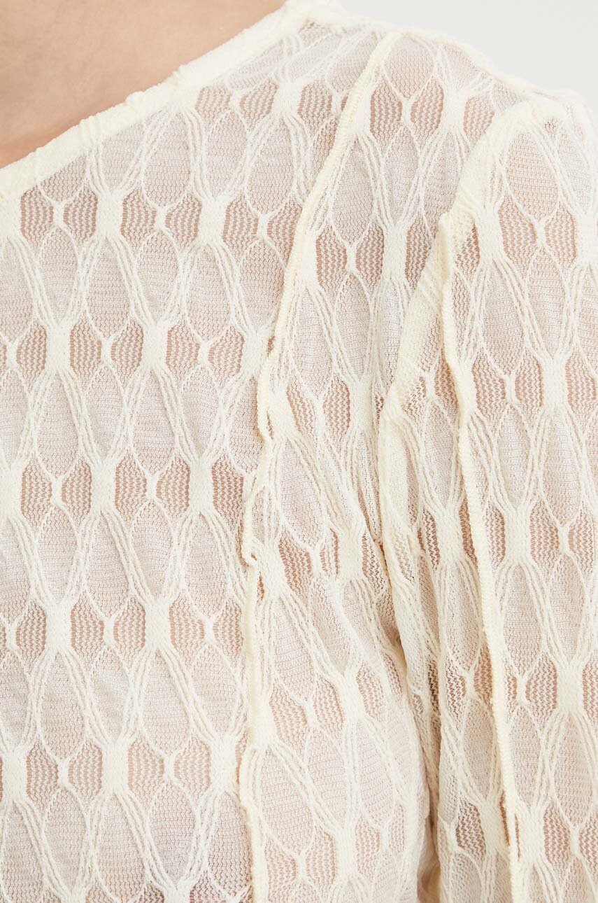 Μπλουζάκι Gestuz χρώμα: μπεζ, 10909128 φωτογραφία