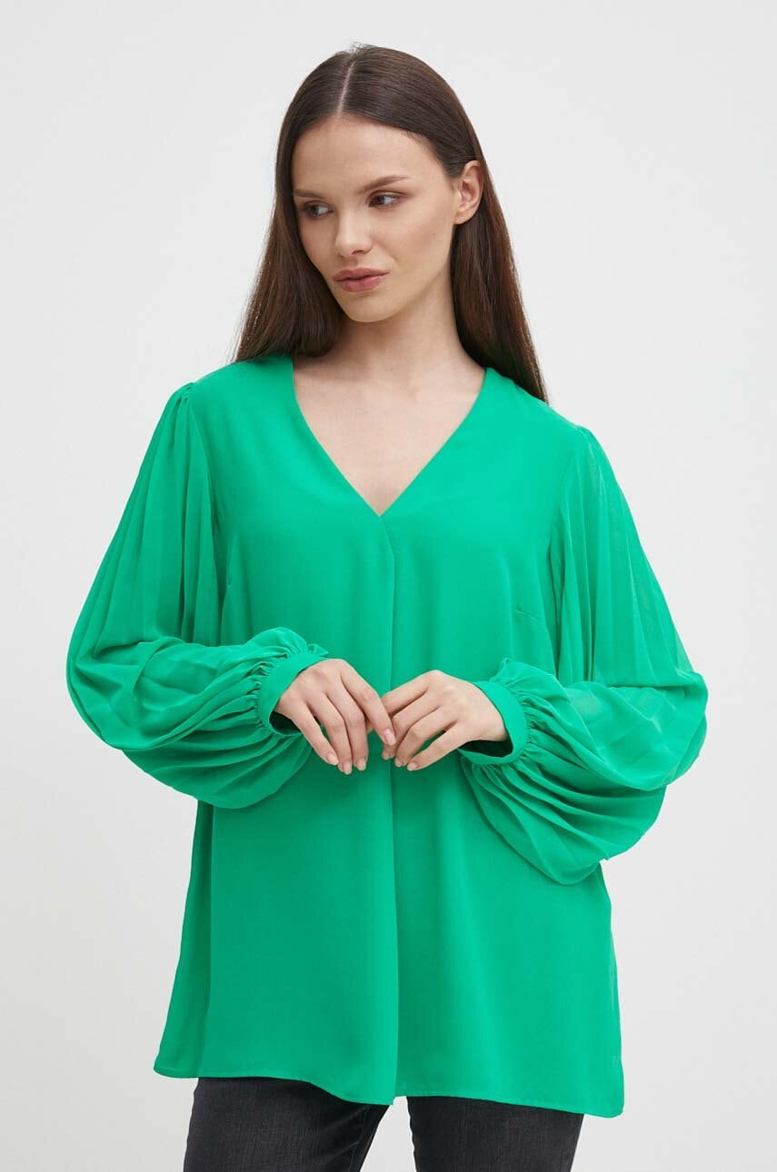 Joseph Ribkoff bluza femei, culoarea verde, neted, 241173