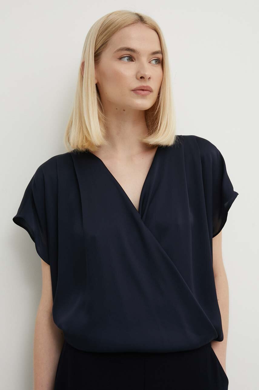 Joseph Ribkoff bluza femei, culoarea albastru marin, neted, 241278