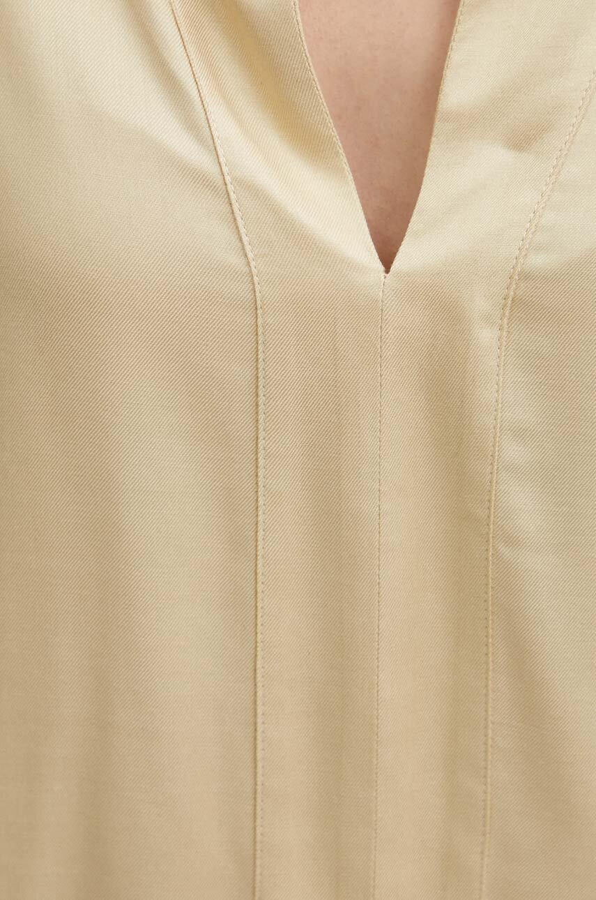 Μπλουζάκι United Colors of Benetton χρώμα: μπεζ, 5XBQDQ09E φωτογραφία